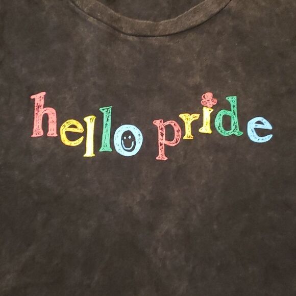 𝅺BP Nordstrom Womens Hello Pride Graphic T-Shirt LGBTQ Size 4XL NEW - Picture 3 of 5